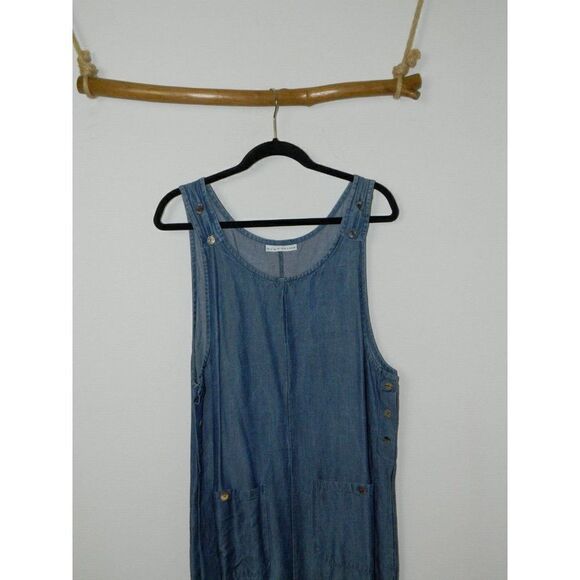 Bryn Walker Dress Blue Chambray Maxi Lagenlook Tunic Modesty Dress Size Small - Picture 7 of 12